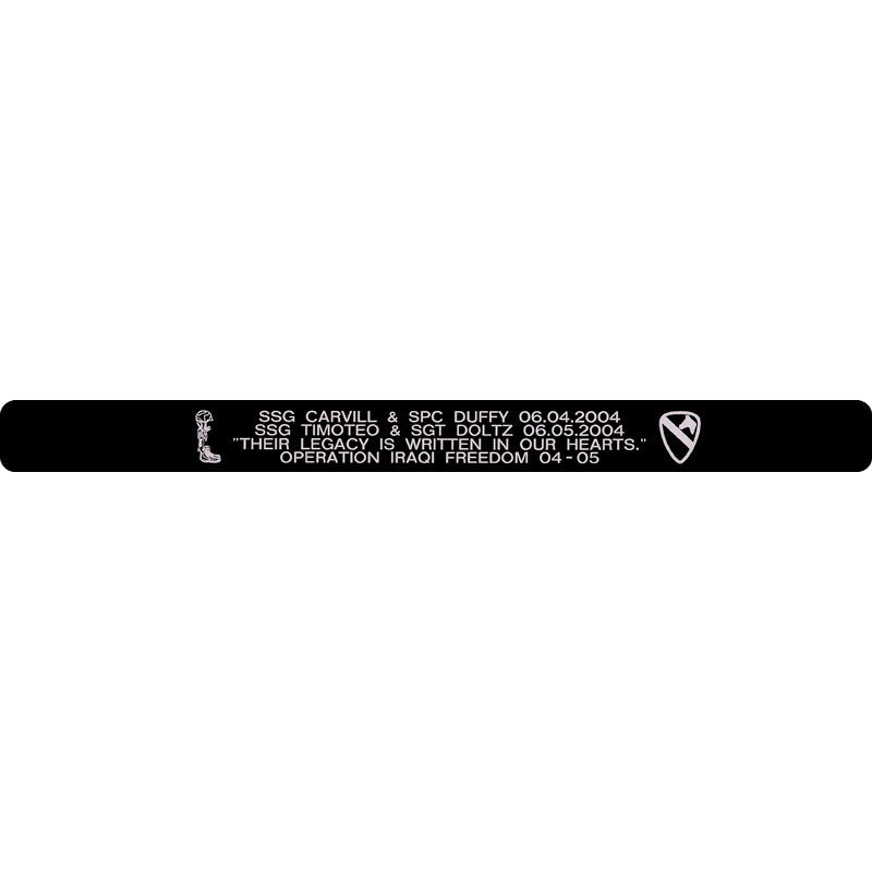 SSG Carvill, SPC Duffy, SSG Timoteo, & SGT Doltz Memorial Bracelet