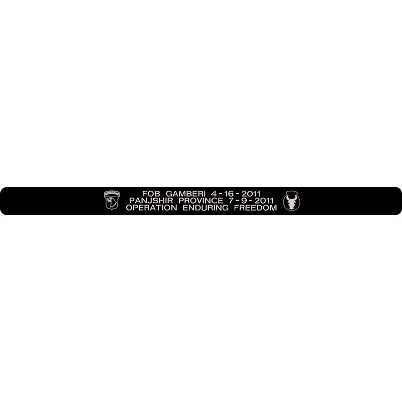 FOB Gamberi & Panjshir Province Memorial Bracelet