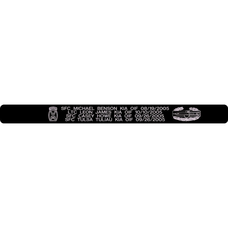 SFC Benson, LTC James, SFC Howe, & SFC Tuliau Memorial Bracelet