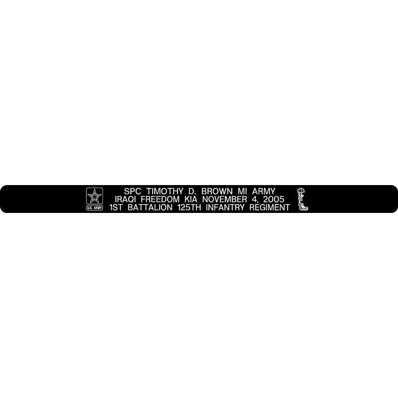 SPC Timothy D. Brown Memorial Bracelet
