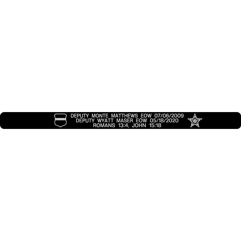Deputies Monte Matthews & Wyatt Maser Memorial Bracelet