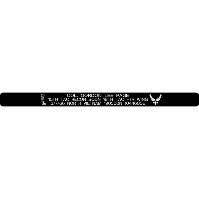 Col Gordon Lee Page Memorial Bracelet