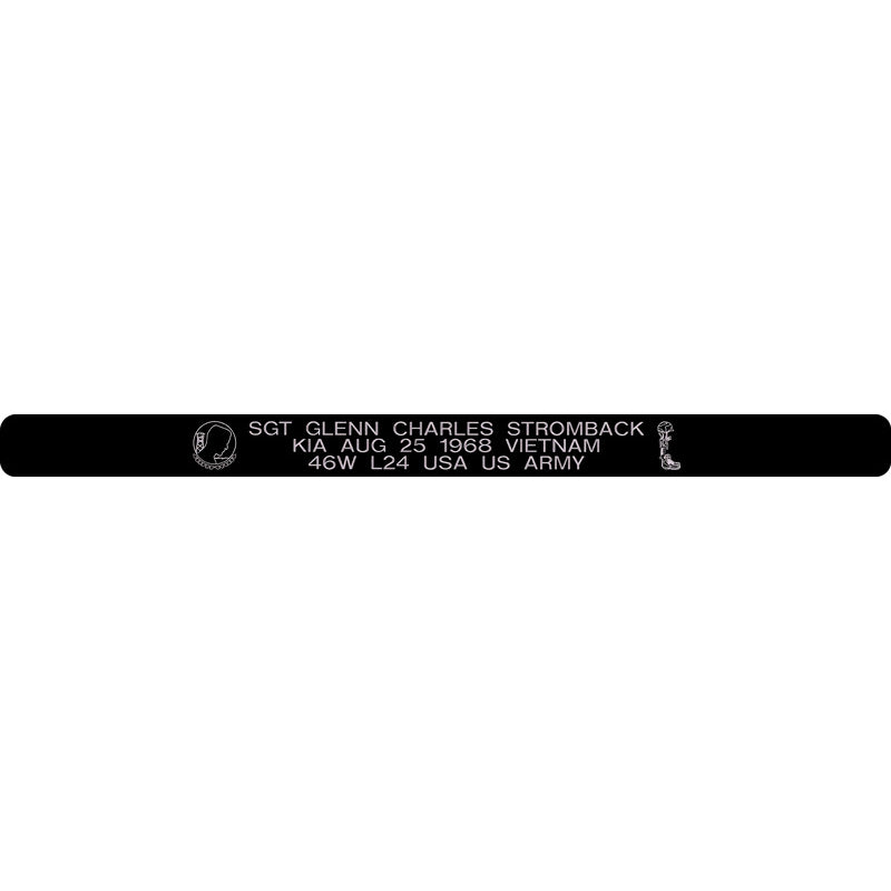 SGT Glenn Charles Stromback Memorial Bracelet