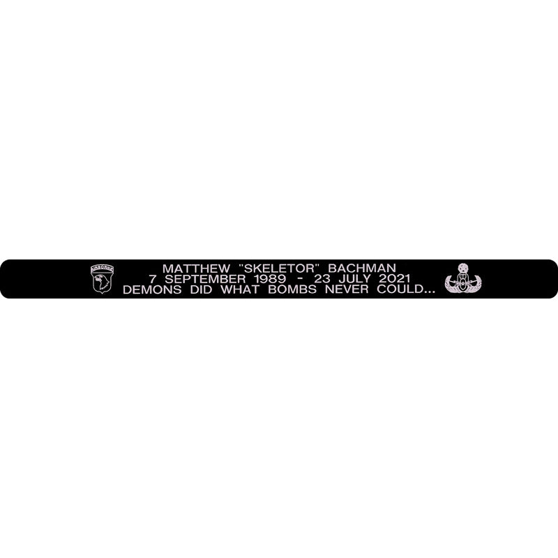 Matthew "Skeletor" Bachman Memorial Bracelet