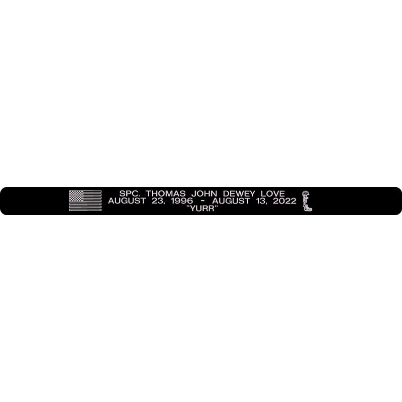 SPC. Thomas John Dewey Love Memorial Bracelet