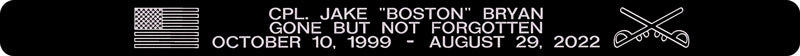 CPL. Jake "Boston" Bryan Memorial Bracelet