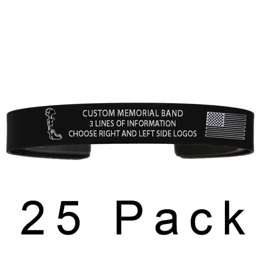 Custom Memorial Bracelet 3 Line - (25 PK)