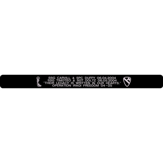 SSG Carvill, SPC Duffy, SSG Timoteo, & SGT Doltz Memorial Bracelet