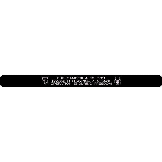FOB Gamberi & Panjshir Province Memorial Bracelet