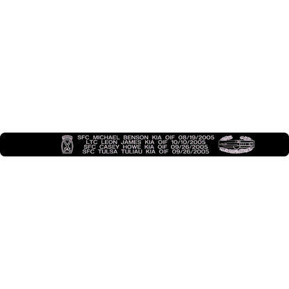SFC Benson, LTC James, SFC Howe, & SFC Tuliau Memorial Bracelet