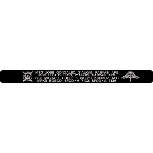 MSG Gonzalez, MSG DeLeon, & SFC Goble Memorial Bracelet