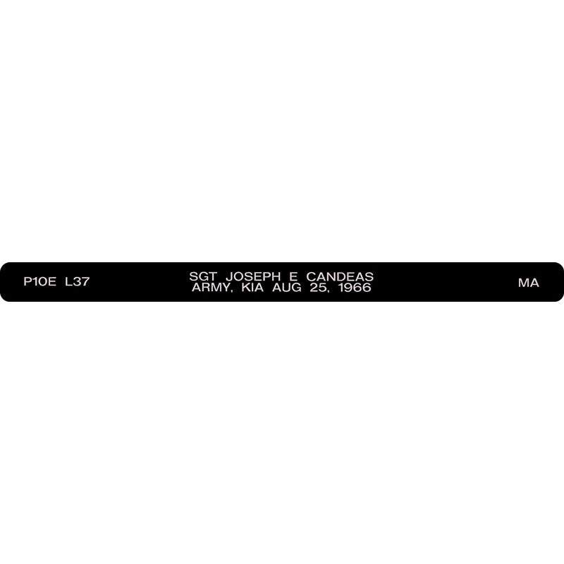 SGT Joseph E Candeas Memorial Bracelet