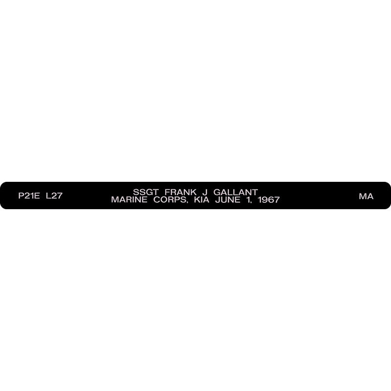 SSGT Frank J Gallant Memorial Bracelet