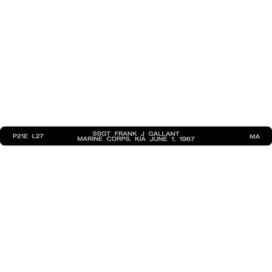 SSGT Frank J Gallant Memorial Bracelet