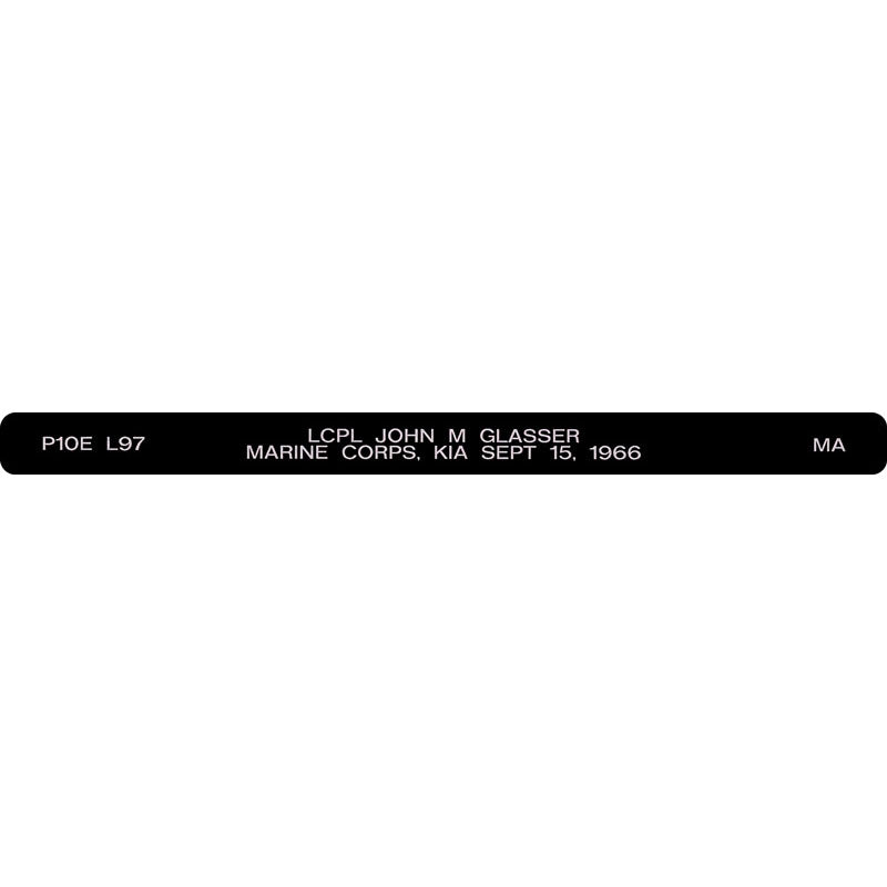 LCPL John M Glasser Memorial Bracelet