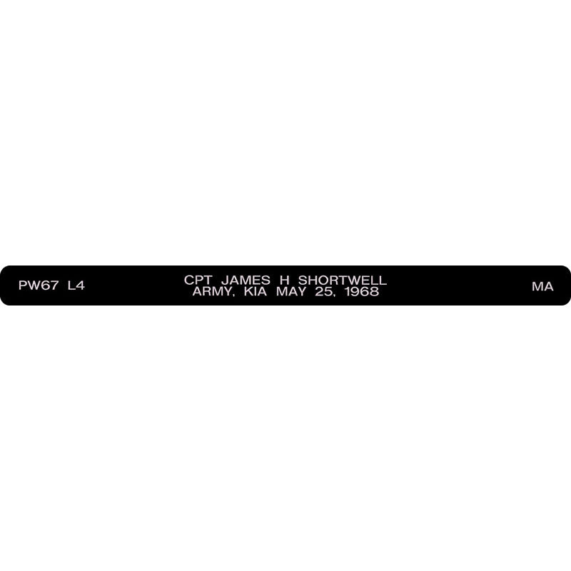 CPT James H Shortwell Memorial Bracelet