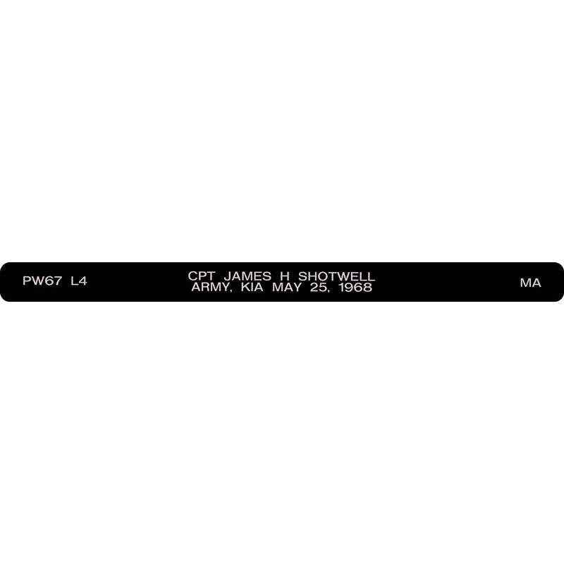 CPT James H Shotwell Memorial Bracelet