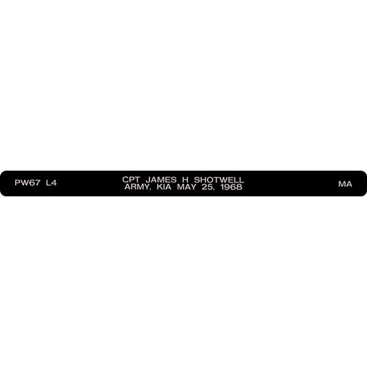 CPT James H Shotwell Memorial Bracelet