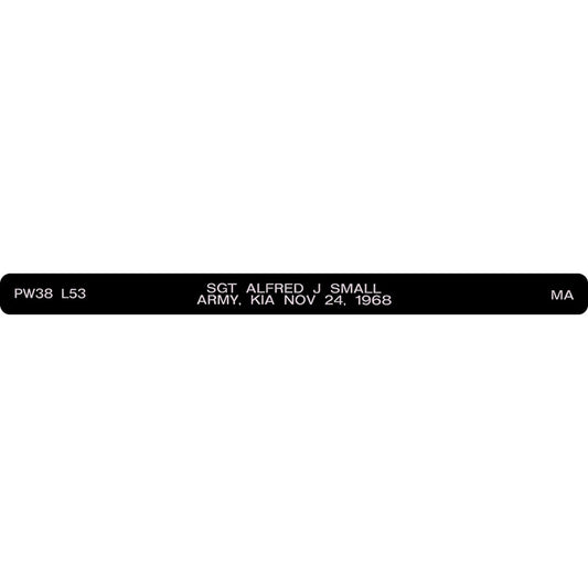 SGT Alfred J Small Memorial Bracelet