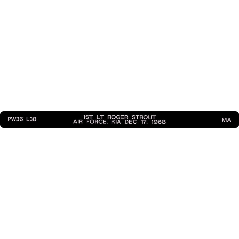 1st LT Roger Strout Memorial Bracelet