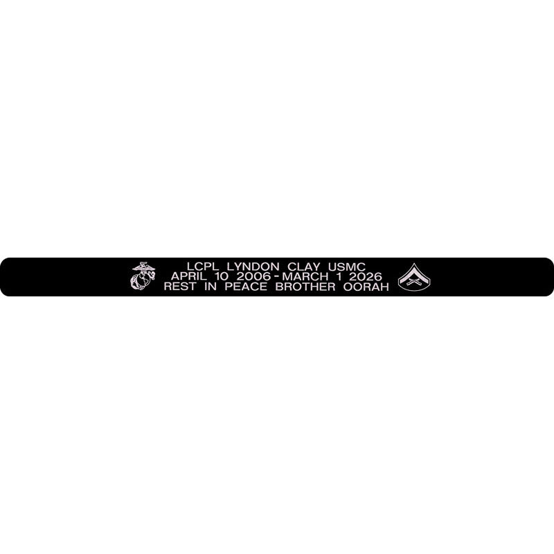 LCpl Lyndon Clay Memorial Bracelet