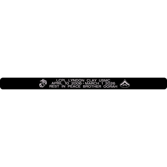 LCpl Lyndon Clay Memorial Bracelet
