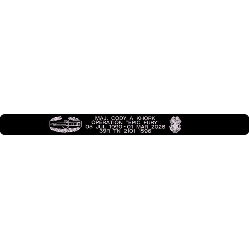 MAJ. Cody A Khork Memorial Bracelet 5/8" Style 4