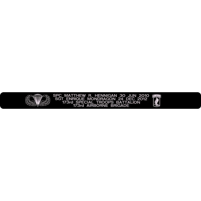 SPC Matthew R. Hennigan & SGT Enrique Mondragon Memorial Bracelet 5/8"