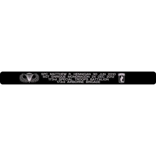 SPC Matthew R. Hennigan & SGT Enrique Mondragon Memorial Bracelet 5/8"