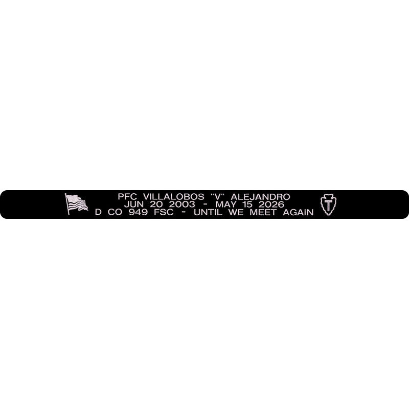 PFC Villalobos "V" Alejandro Memorial Bracelet
