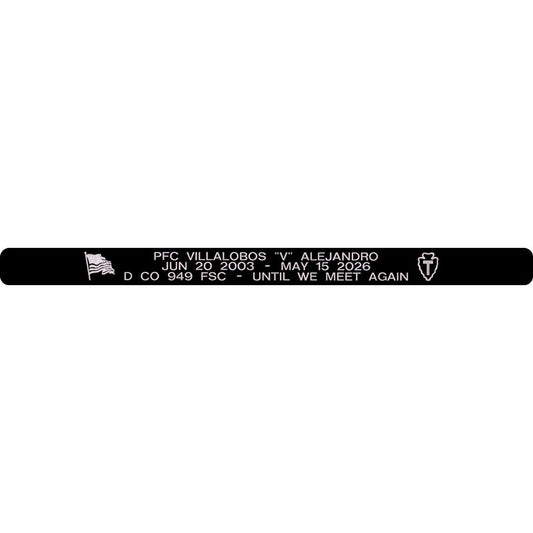 PFC Villalobos "V" Alejandro Memorial Bracelet