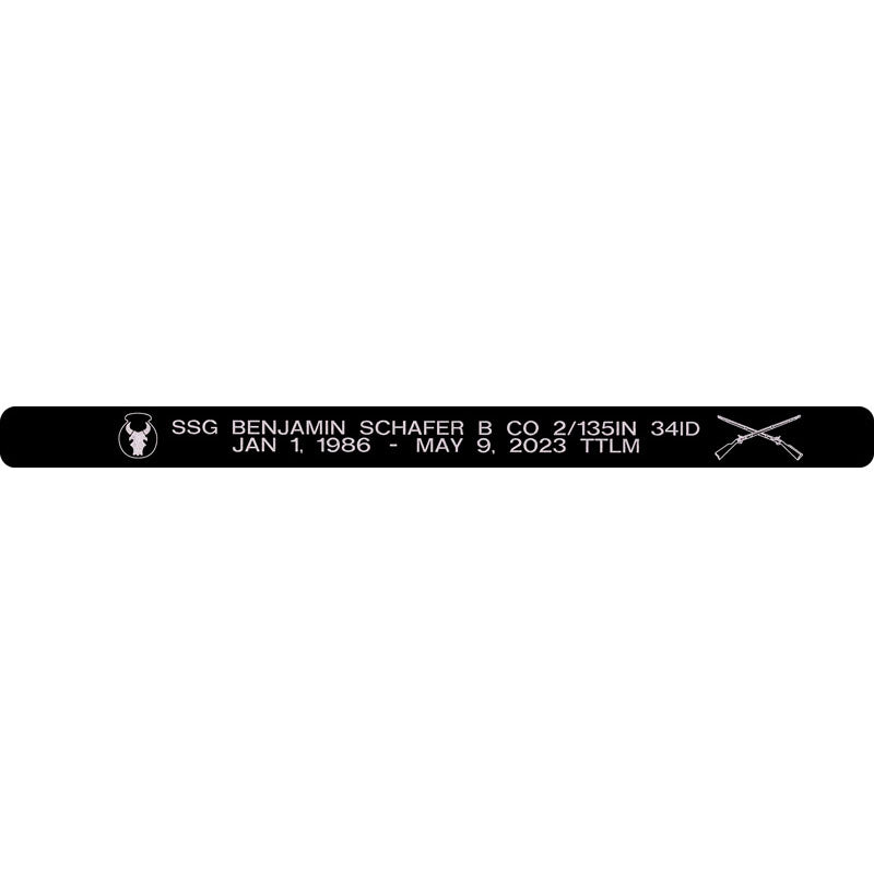 SSG Benjamin Schafer Memorial Bracelet