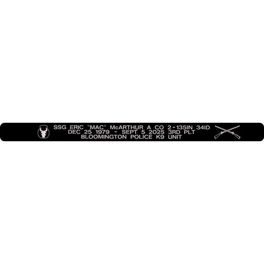 SSG Eric "Mac" McArthur Memorial Bracelet