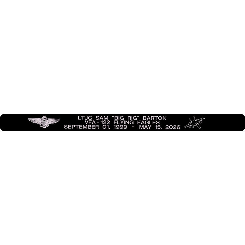 LTJG Sam "Big Rig" Barton Memorial Bracelet