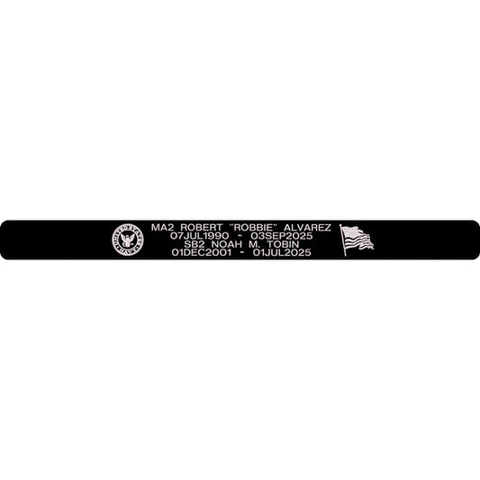 MA2 Robert "Robbie" Alvarez & SB2 Noah M. Tobin Memorial Bracelet 5/8"