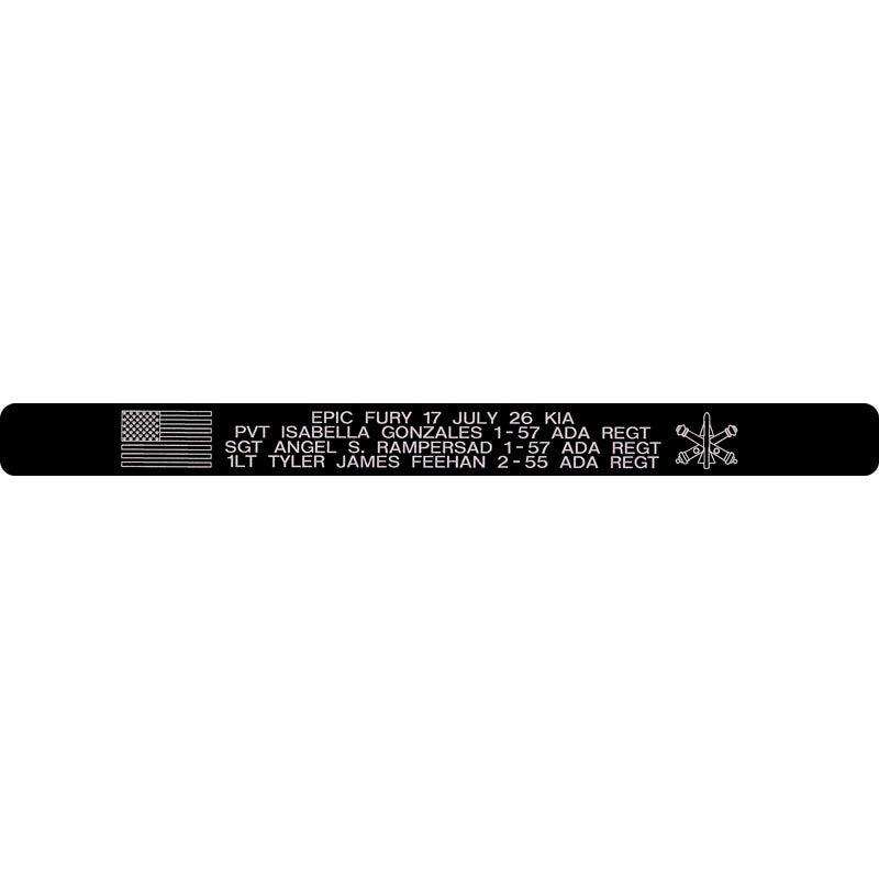 PVT Isabella Gonzales, SGT Angel S. Rampersad, & 1LT Tyler James Feehan Memorial Bracelet 5/8"