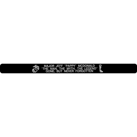 Major Jeff "Pappy" McDonald Memorial Bracelet