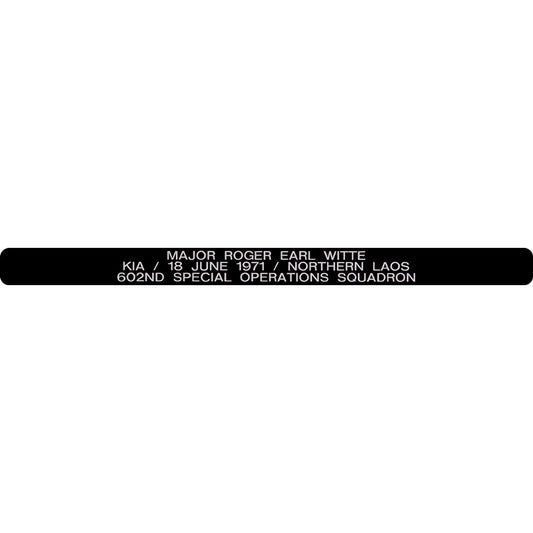 Major Roger Earl Witte Memorial Bracelet