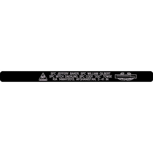 SFC Baker, SPC Gilbert, SPC Daehling, SPC Towse Memorial Bracelet 5/8"