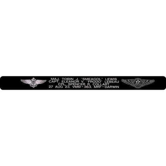 Maj. Lewis, Capt. LeBeau, Cpl. Collart Memorial Bracelet 5/8"