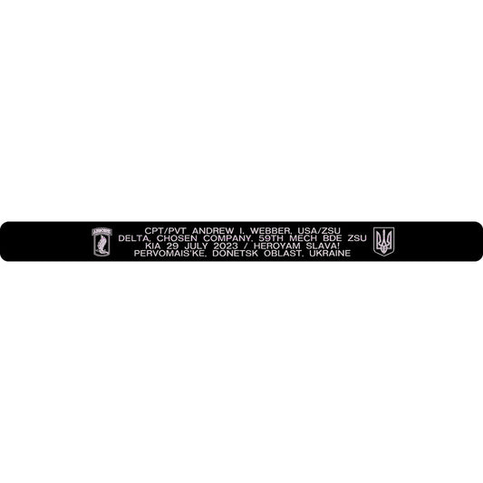 CPT/PVT Andrew I. Webber Memorial Bracelet