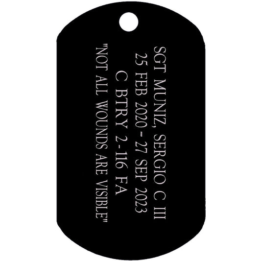 SGT Sergio C Muniz III Memorial Dog Tag (EA)