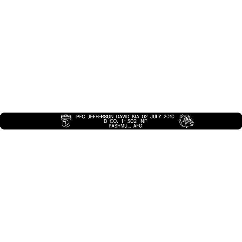 PFC Jefferson David Memorial Bracelet