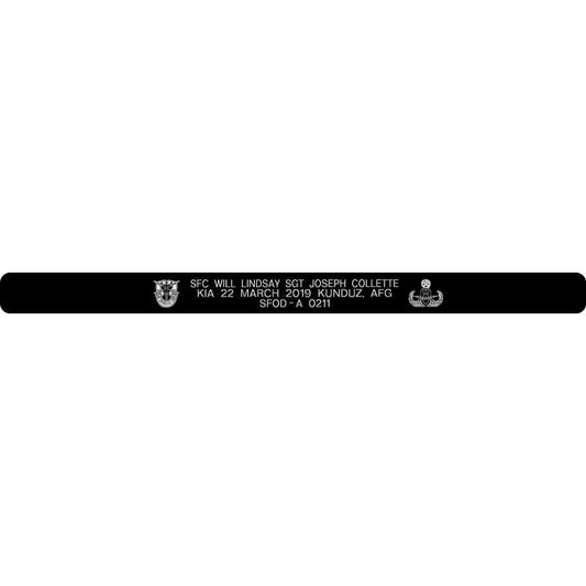 SFC Will Lindsay & SGT Josephy Collette Memorial Bracelet