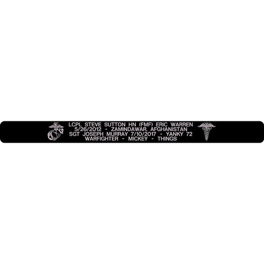 LCpl Sutton, HN Warren, Sgt Murray Memorial Bracelet 5/8"